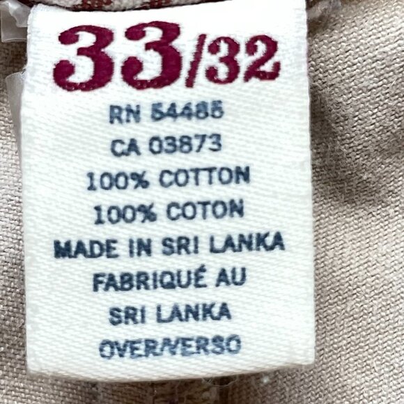 American Eagle Khaki Wide Leg High Rise Pants 5 pockets Tan Color Size 33 Waist - Picture 7 of 9